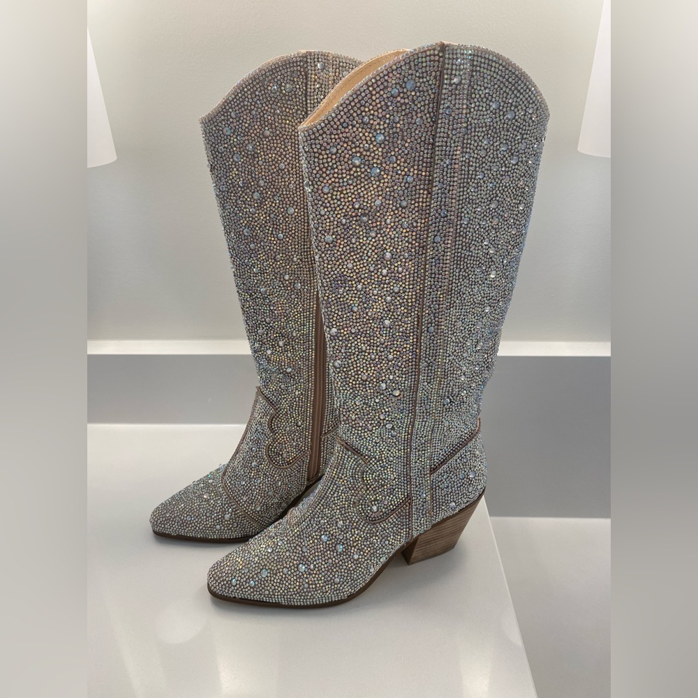 Rhinestone Boots Size 6.5